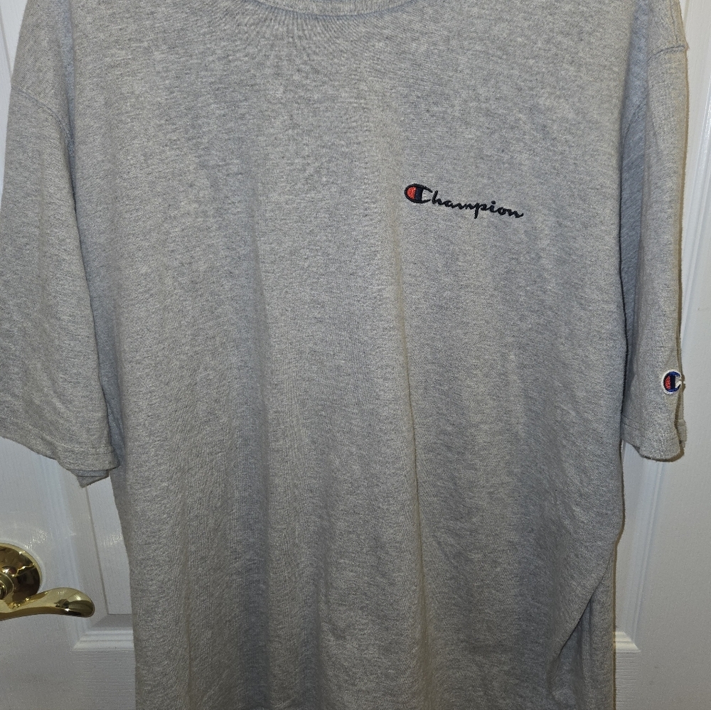 Champion Men's Gray and Light Blue Logo Tees 2XL (Lot Of 4) - Picture 9 of 10